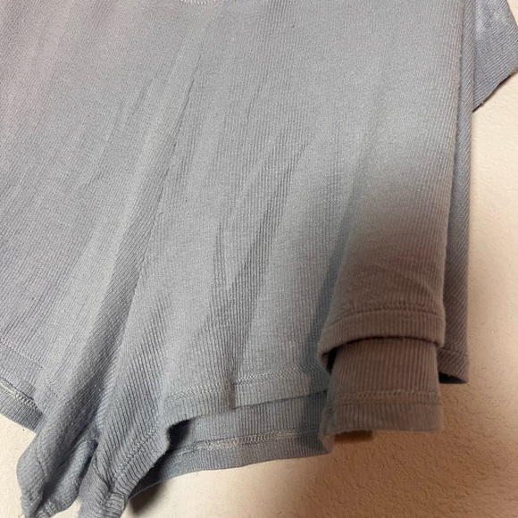 Athleta Well Rested Rib Sleep Short Size Large Blue Ribbed Soft - Picture 4 of 9
